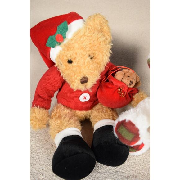 Christmas Bear & Moose Stuffed Animals Holiday Plush Russ 8 inches Gift or Decor - Picture 3 of 10